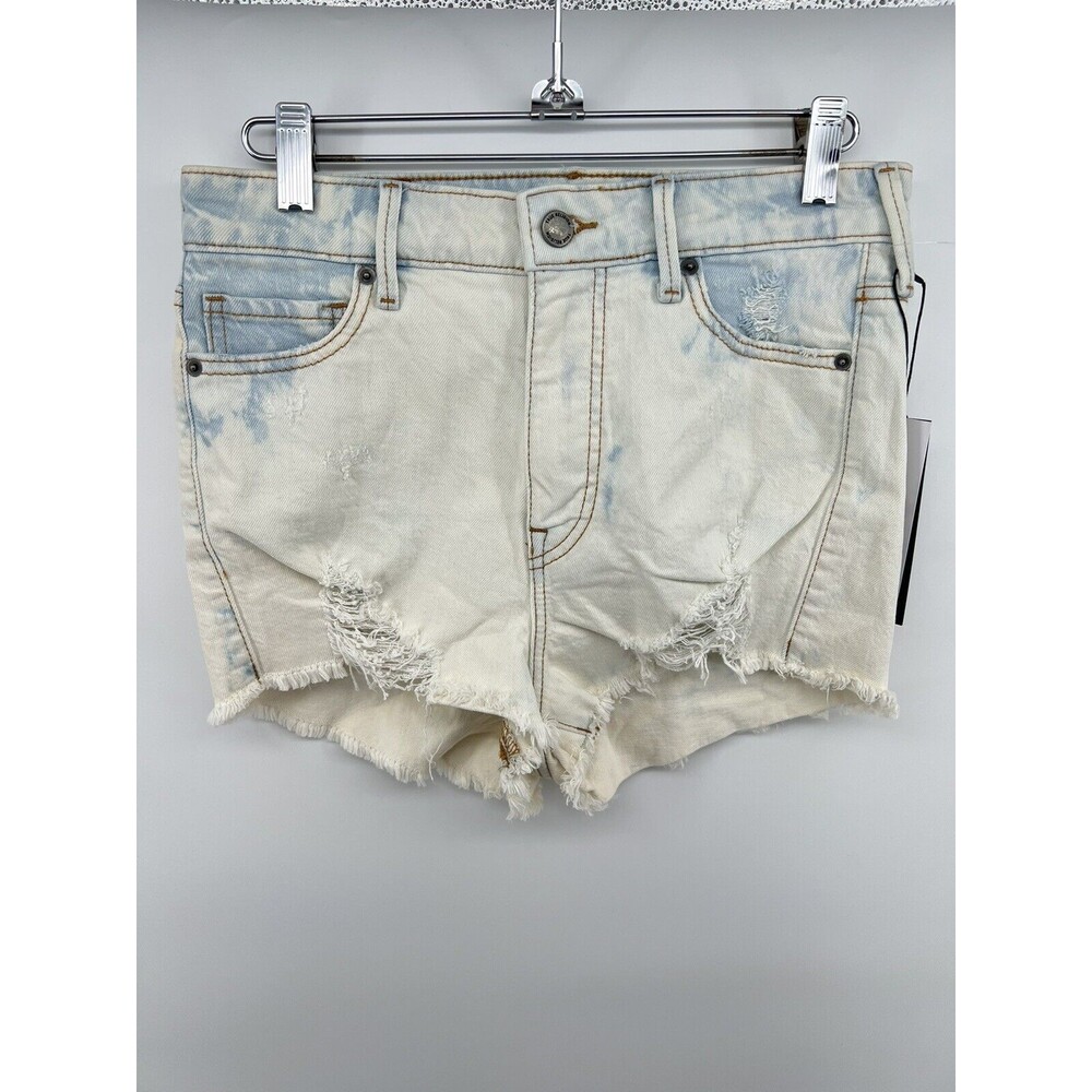 TRUE RELIGION CAIA High Rise Cut Off Frayed Hem Shorts Size 28
